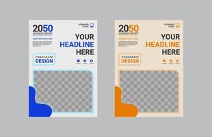 plantilla de informe anual de negocios moderno vector