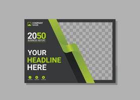 Modern business annual report horizontal vector