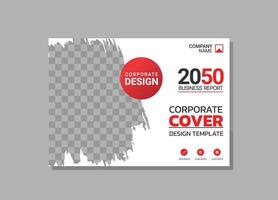 Corporate book cover horizontal design vector