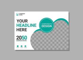 Modern business annual report horizontal vector