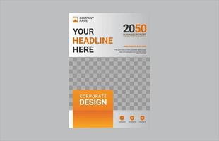 Modern business annual report template vector