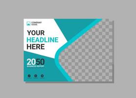 Modern business annual report horizontal vector