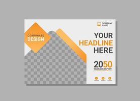 Modern business annual report horizontal vector