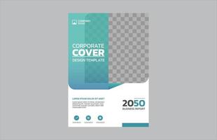 Professional corporate book cover template vector