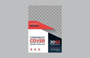 Modern business annual report template vector