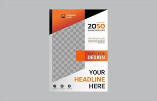 Modern business annual report template vector