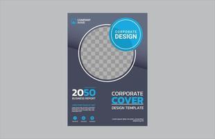 Modern business annual report template vector