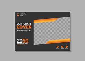 Modern business annual report horizontal vector