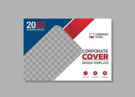 Corporate book cover horizontal design vector