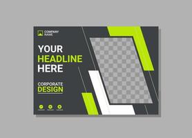 Modern business annual report horizontal vector