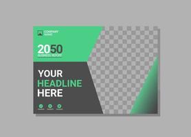 Corporate book cover horizontal design vector