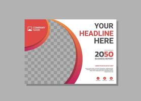 Modern business annual report horizontal vector