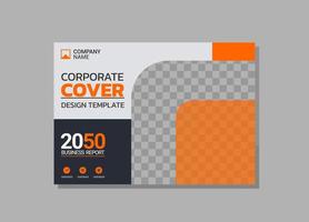 Corporate book cover horizontal design vector