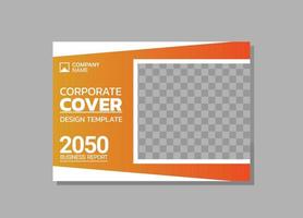 Corporate book cover horizontal design vector