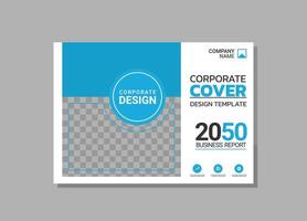 Corporate book cover horizontal design vector