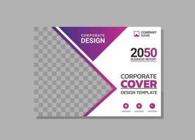 Corporate book cover horizontal design vector