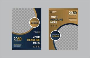 Modern business annual report template vector