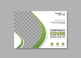 Corporate book cover horizontal design vector