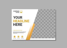 Corporate book cover horizontal design vector