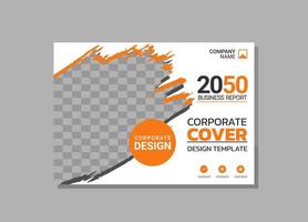 Corporate book cover horizontal design vector