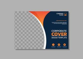 Corporate book cover horizontal design vector