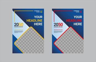 Professional corporate book cover template vector