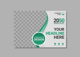 Corporate book cover horizontal design vector