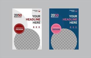 Modern business annual report template vector