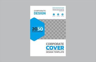 Modern business annual report template vector