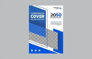 Modern business annual report template vector