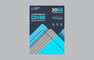 Modern business annual report template vector