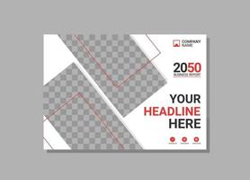 Modern business annual report horizontal vector