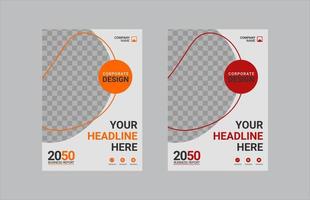 plantilla de informe anual de negocios moderno vector