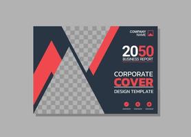 Corporate book cover horizontal design vector