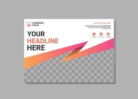 Modern business annual report horizontal vector