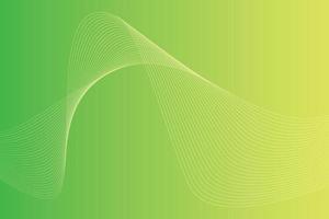 Abstract background with colorful wavy lines. Abstract green yellow gradient background design vector