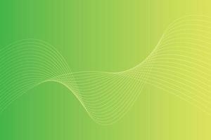 Abstract background with colorful wavy lines. Abstract green yellow gradient background design vector