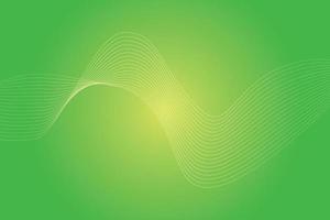 Abstract background with colorful wavy lines. Abstract green yellow gradient background design vector