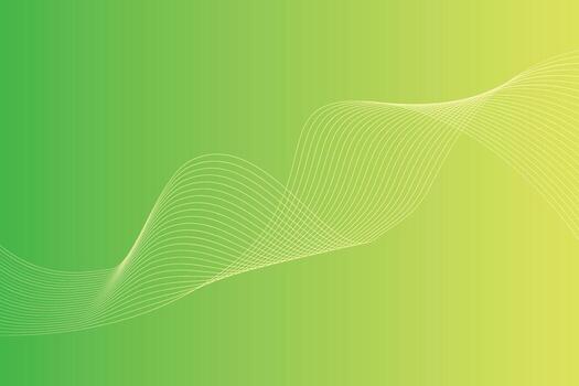 Abstract background with colorful wavy lines. Abstract green yellow gradient background design vector