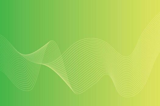 Abstract background with colorful wavy lines. Abstract green yellow gradient background design vector