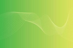 Abstract background with colorful wavy lines. Abstract green yellow gradient background design vector