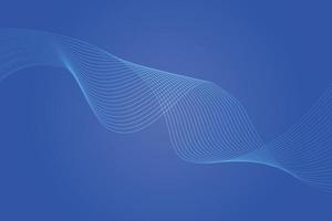 Abstract line wave blue gradient background. Modern colorful wavy line abstract background vector