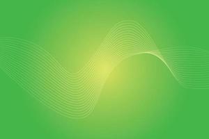 Abstract background with colorful wavy lines. Abstract green yellow gradient background design vector