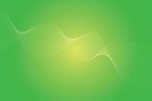 Abstract background with colorful wavy lines. Abstract green yellow gradient background design vector