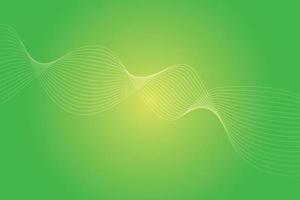 Abstract background with colorful wavy lines. Abstract green yellow gradient background design vector