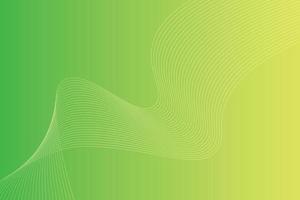 Abstract background with colorful wavy lines. Abstract green yellow gradient background design vector