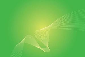 Abstract background with colorful wavy lines. Abstract green yellow gradient background design vector