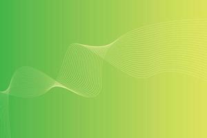 Abstract background with colorful wavy lines. Abstract green yellow gradient background design vector