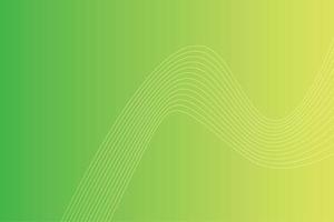 Abstract background with colorful wavy lines. Abstract green yellow gradient background design vector