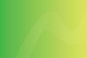 Abstract background with colorful wavy lines. Abstract green yellow gradient background design vector